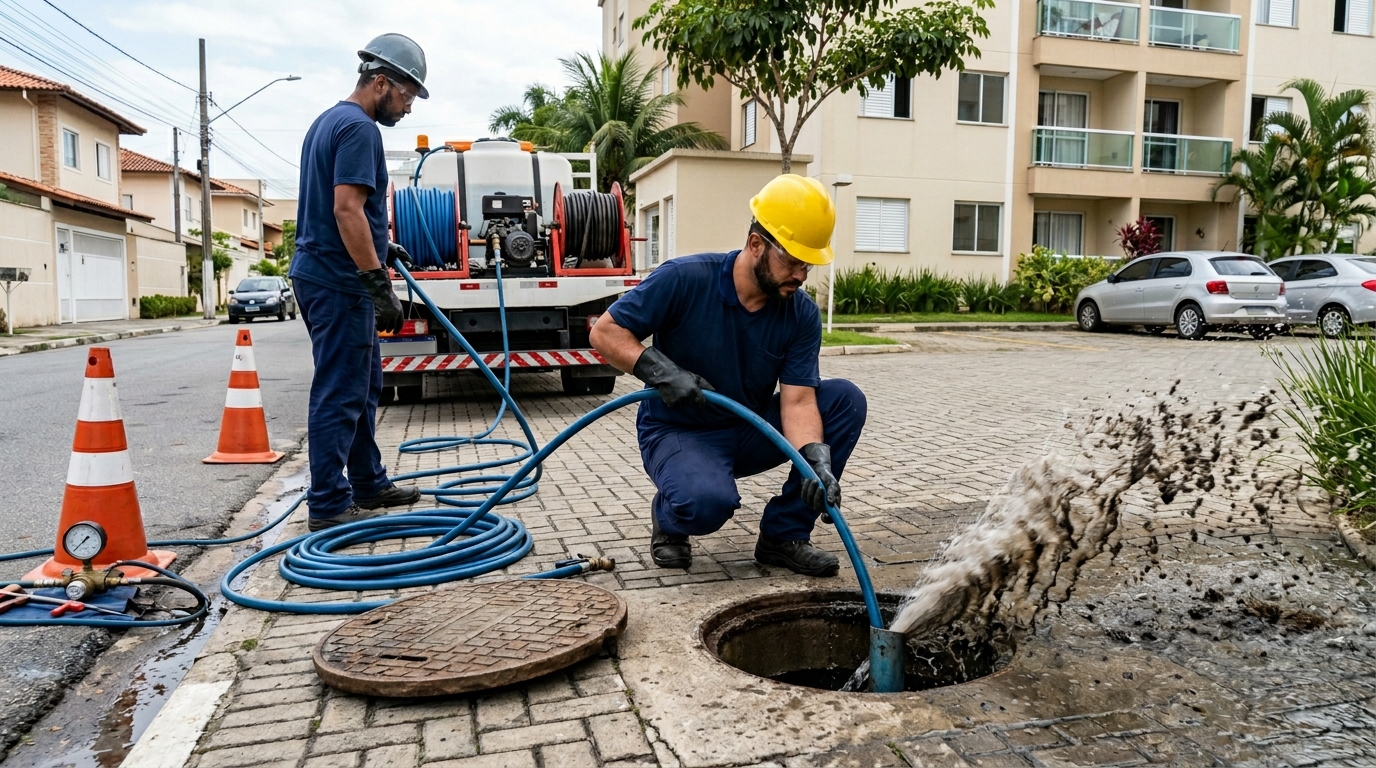 Desobstrução com Alta Pressão em Vila Velha‑ES