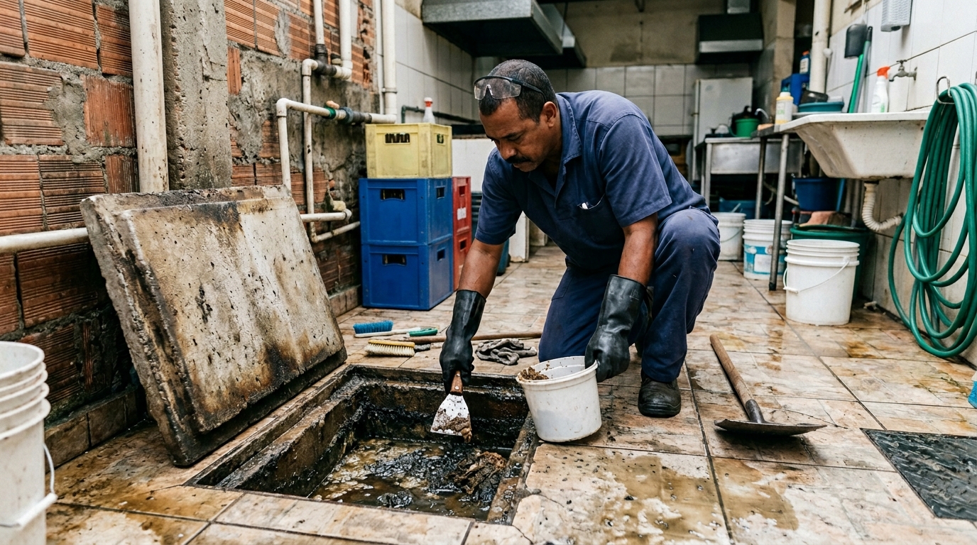Esvaziamento de Caixa de Gordura em Vila Velha‑ES